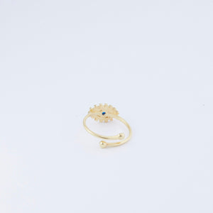 Evil Eye Ring - 18K Gold Vermeil - Glamour Jewelry House