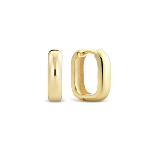 Square Huggie Hoop Earrings - 18K Gold Vermeil - Glamour Jewelry House