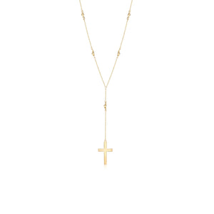 Cross Pendant Necklace - 18K Gold Vermeil - Glamour Jewelry House