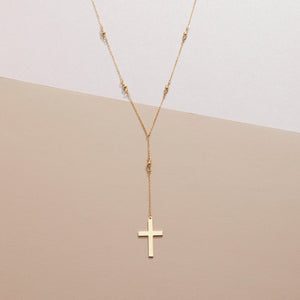 Cross Pendant Necklace - 18K Gold Vermeil - Glamour Jewelry House