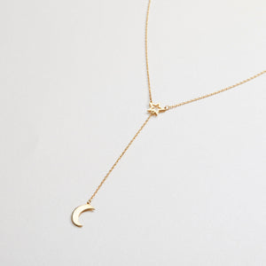 Star and Moon Necklace - 18K Gold Vermeil - Glamour Jewelry House