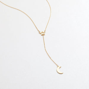 Star and Moon Necklace - 18K Gold Vermeil - Glamour Jewelry House
