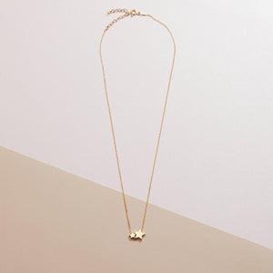 Small Double Star Pendant Necklace - 18K Gold Vermeil - Glamour Jewelry House