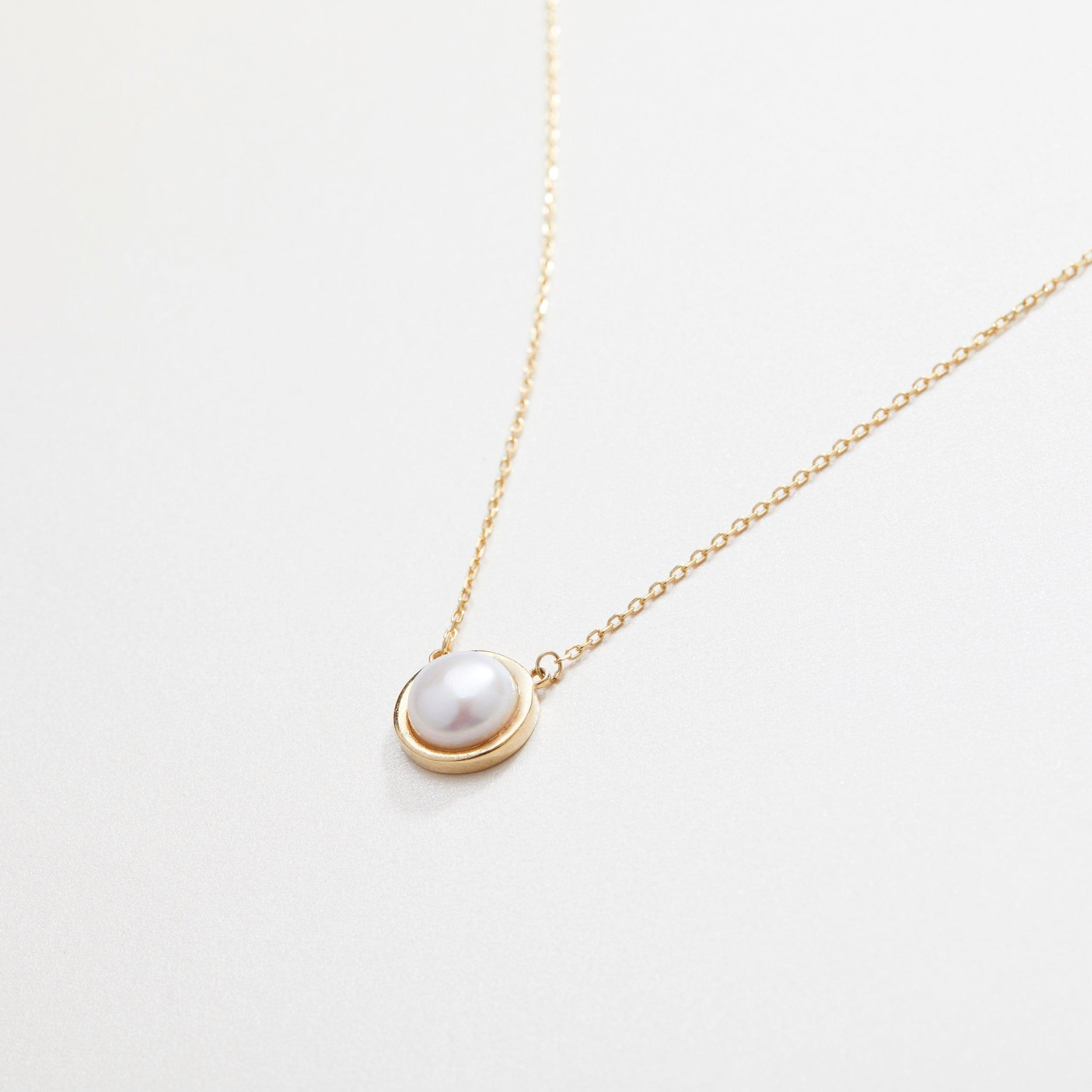 Pearl Pendant Necklace - 18K Gold Vermeil - Glamour Jewelry House