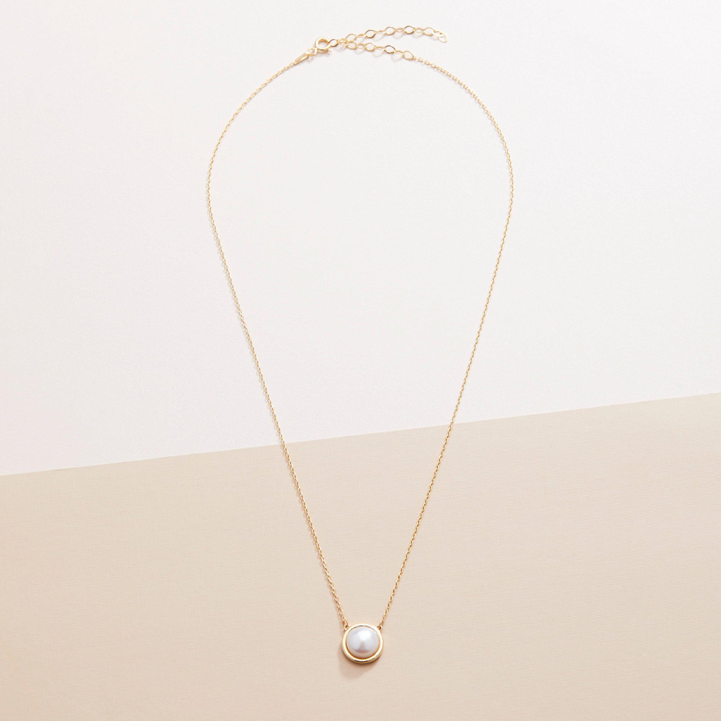 Pearl Pendant Necklace - 18K Gold Vermeil - Glamour Jewelry House