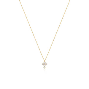 Cross Pendant Necklace - 18K Gold Vermeil - Glamour Jewelry House