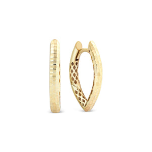 Textured Hoop Earring - 18K Gold Vermeil - Glamour Jewelry House