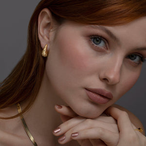Chunky Hoop Earring - 18K Gold Vermeil - Glamour Jewelry House