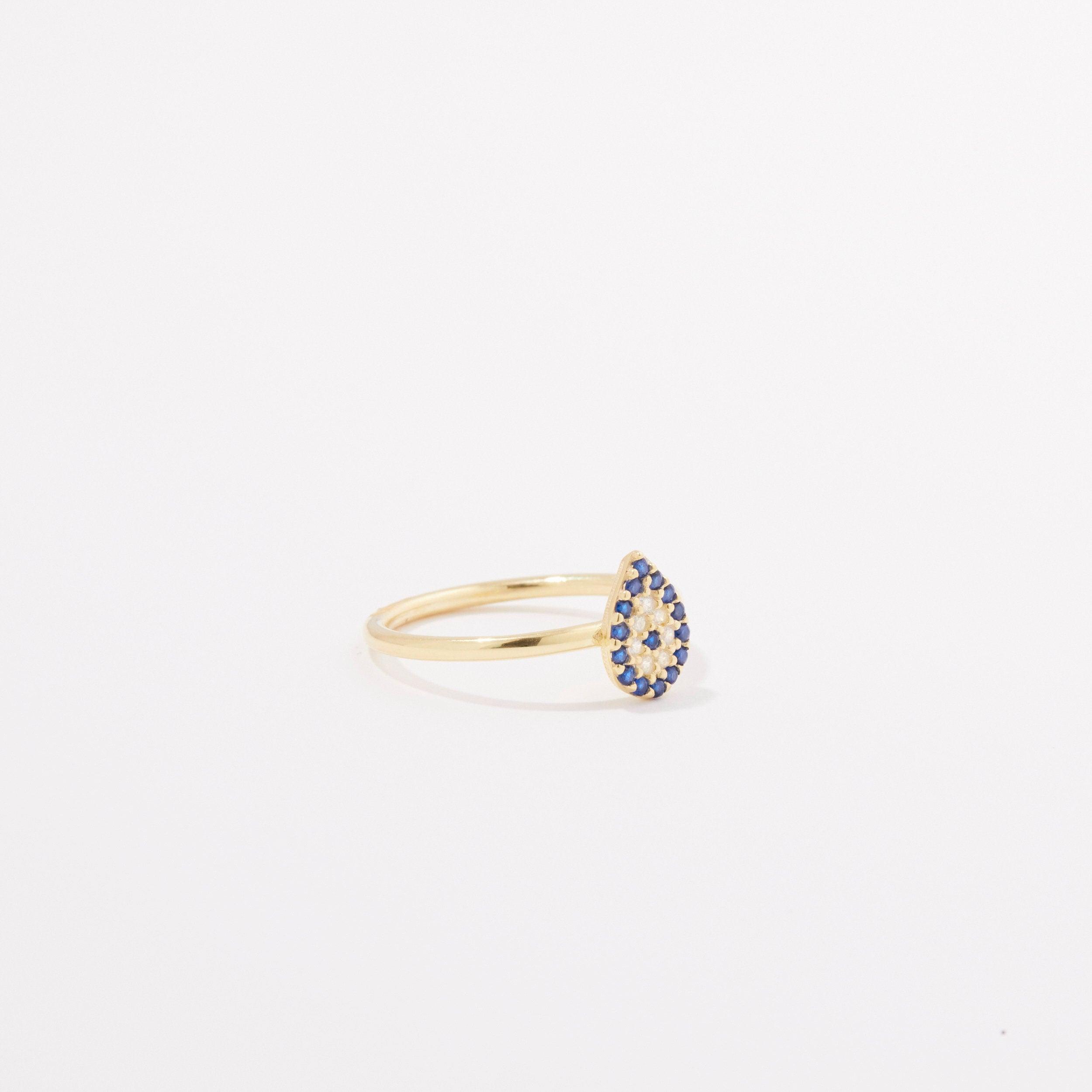 Evil Eye Ring - 18K Gold Vermeil - Glamour Jewelry House