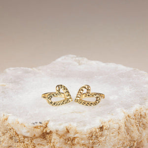Bold Heart Earrings - 18K Gold Vermeil - Glamour Jewelry House