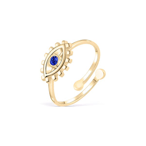Evil Eye Ring - 18K Gold Vermeil - Glamour Jewelry House
