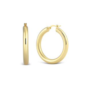 Silver Hoop Earring - 18K Gold Vermeil - Glamour Jewelry House
