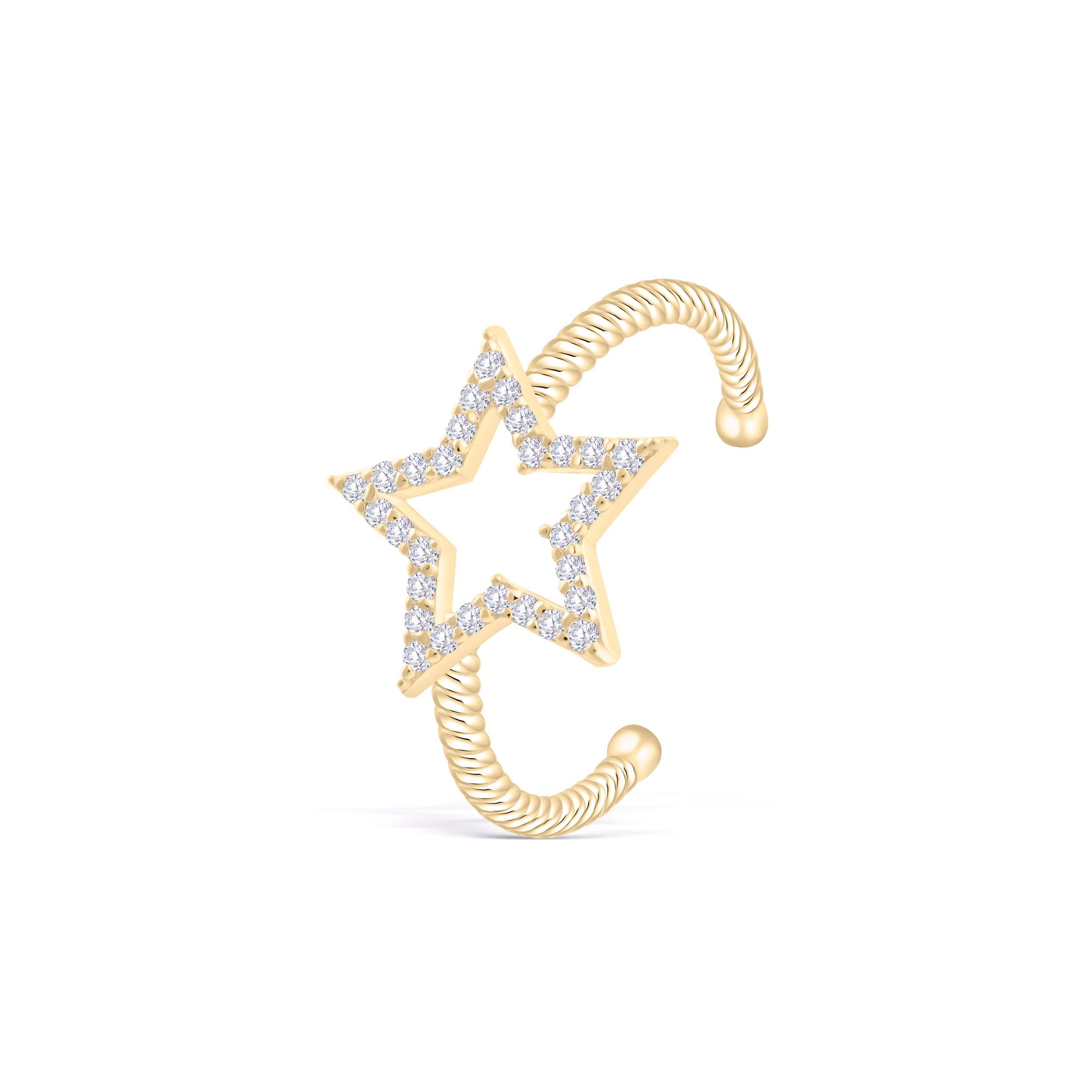Star Pave Diamond Ring - 18K Gold Vermeil - Glamour Jewelry House