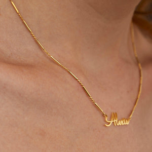 Name Necklace with Italian Chains - 18K Gold Vermeil - Glamour Jewelry House