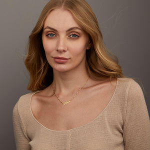 Name Necklace with Italian Chains - 18K Gold Vermeil - Glamour Jewelry House