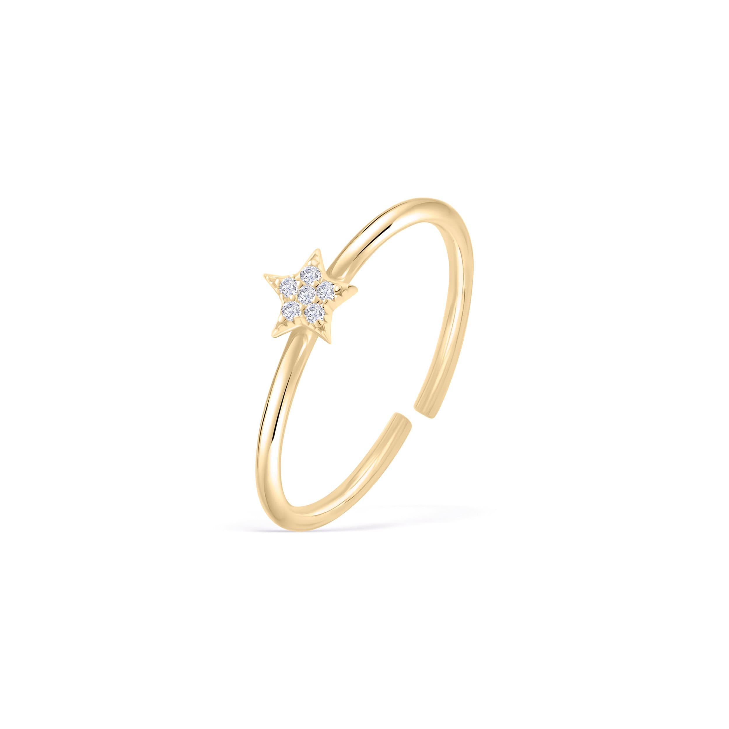 Star Pave Ring - 18K Gold Vermeil - Glamour Jewelry House
