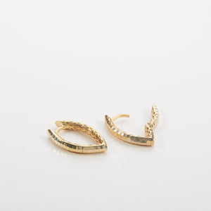 Textured Hoop Earring - 18K Gold Vermeil - Glamour Jewelry House