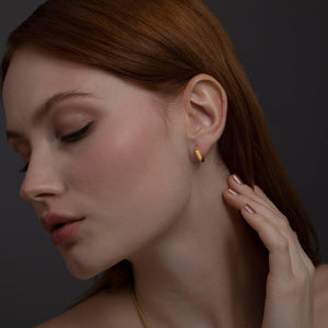 Knife Edge Huggie Hoop Earring - 18K Gold Vermeil - Glamour Jewelry House