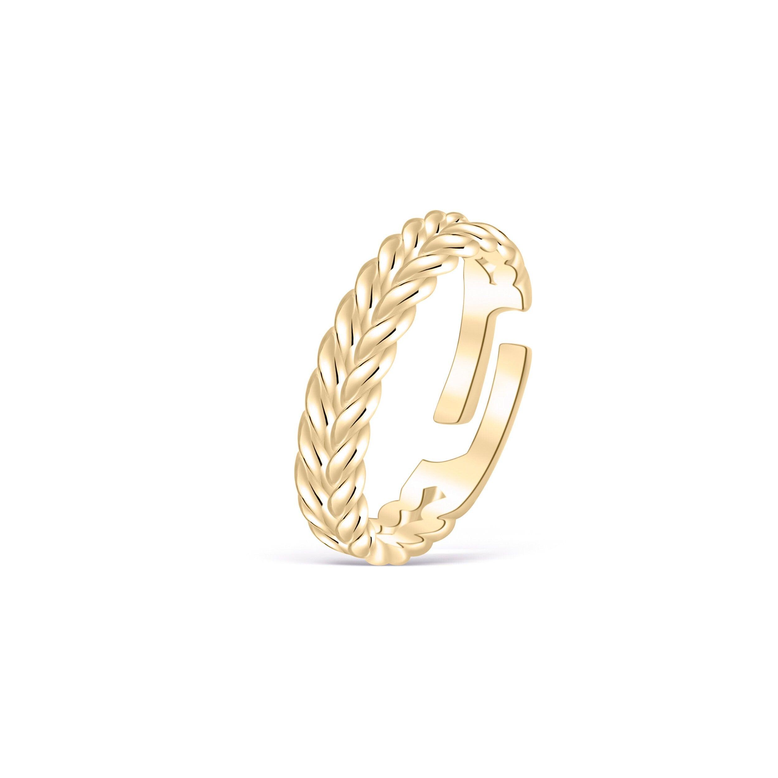 Braided Band Ring - 18K Gold Vermeil - Glamour Jewelry House