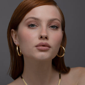 Silver Hoop Earring - 18K Gold Vermeil - Glamour Jewelry House