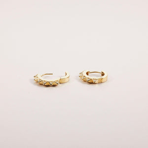 Spike Huggie Earring - 18K Gold Vermeil - Glamour Jewelry House