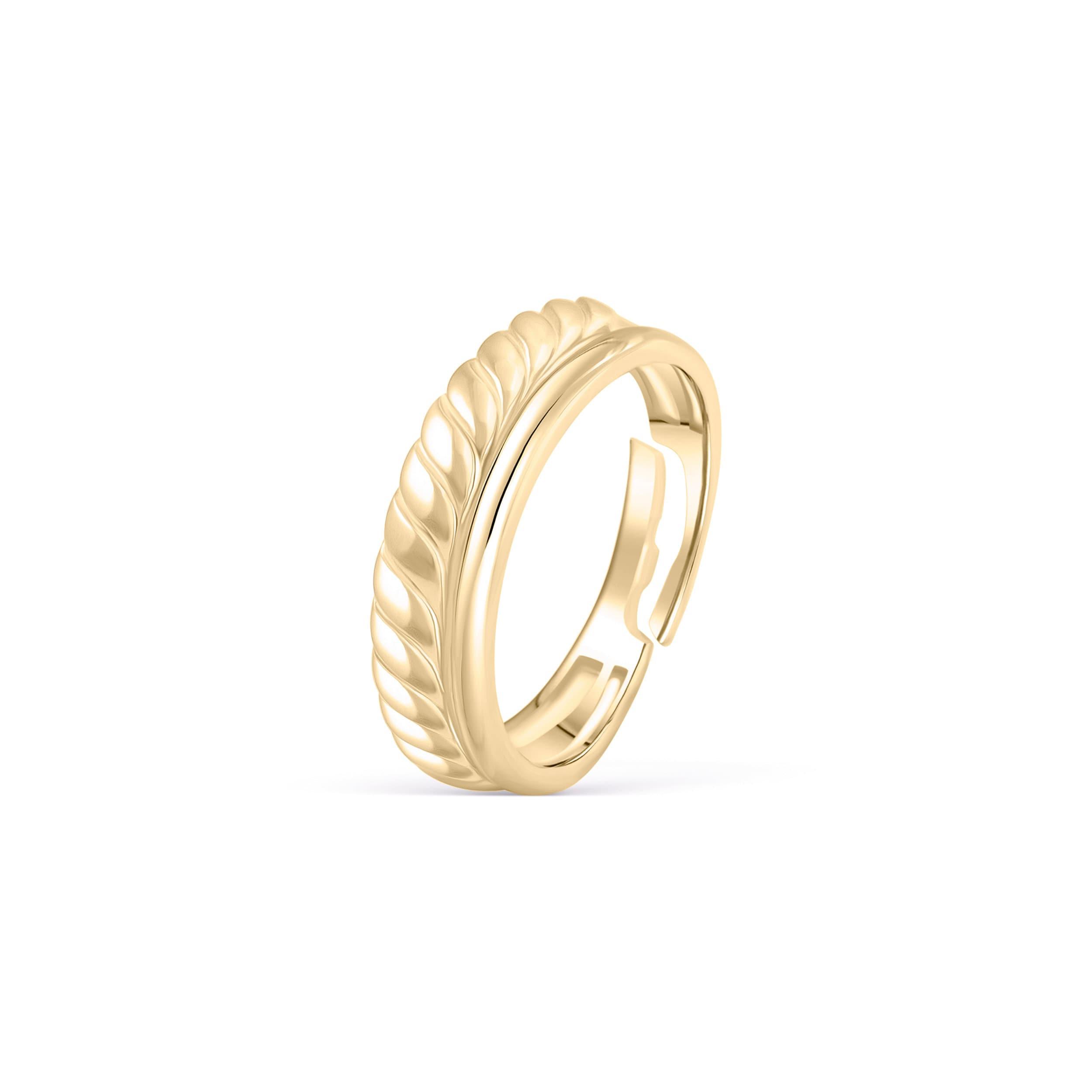 Croissant Double Ring - 18K Gold Vermeil - Glamour Jewelry House
