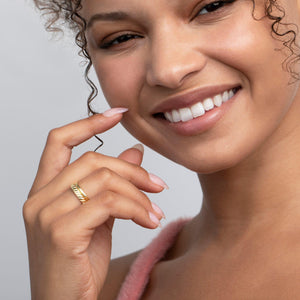 Croissant Double Ring - 18K Gold Vermeil - Glamour Jewelry House