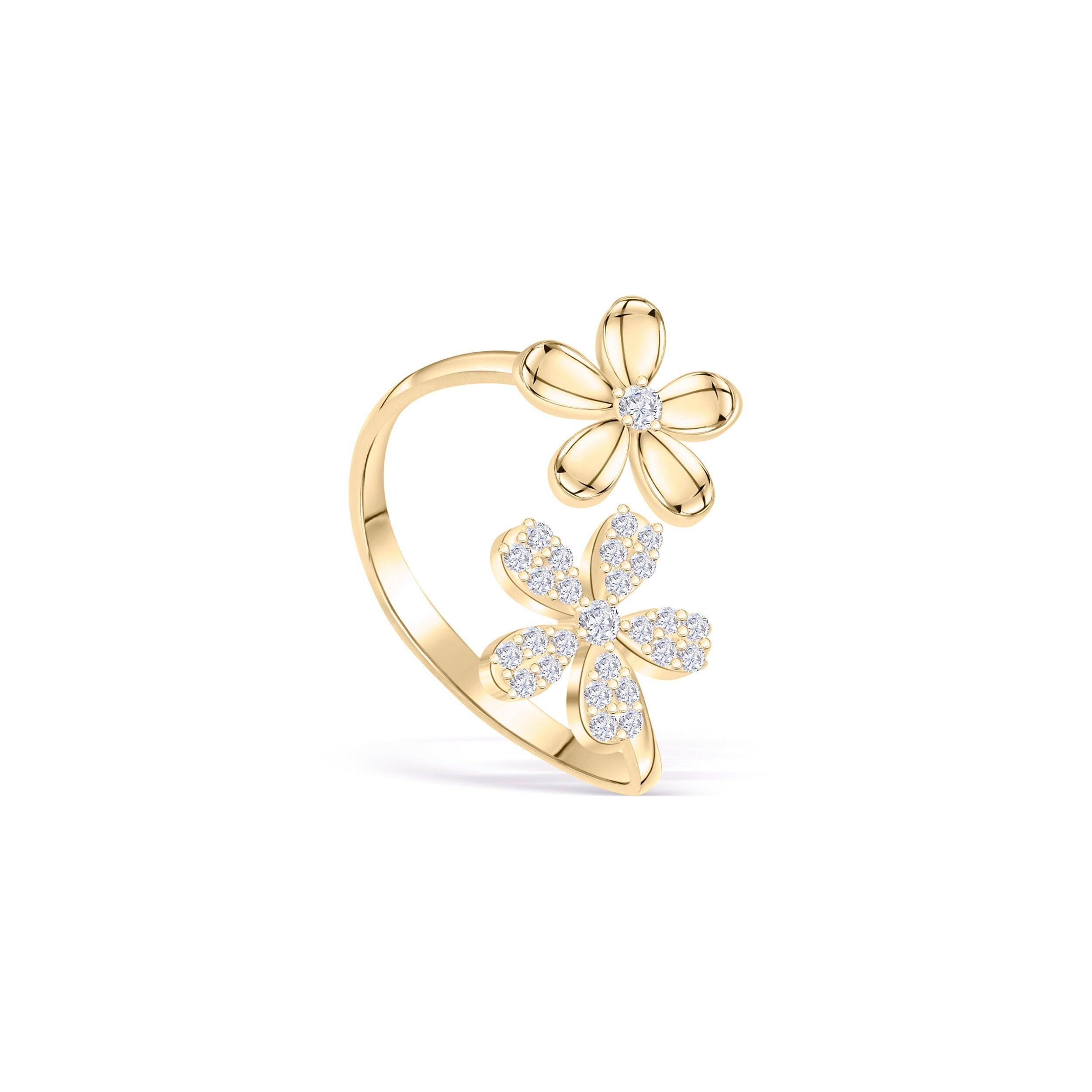 Flower Ring - 18K Gold Vermeil - Glamour Jewelry House