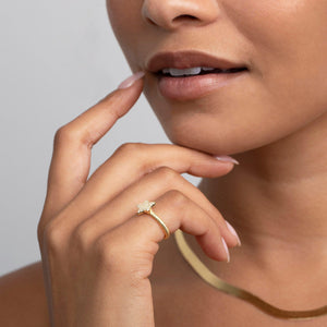 Pave Star Ring - 18K Gold Vermeil - Glamour Jewelry House