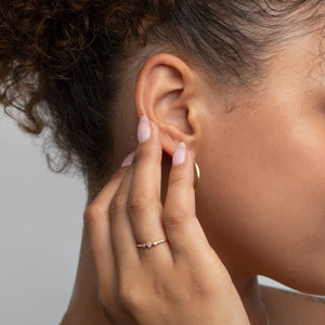 Bezel CZ Diamond Ring - 18K Gold Vermeil - Glamour Jewelry House