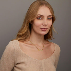 Name Necklace with Snake Chain - 18K Gold Vermeil - Glamour Jewelry House