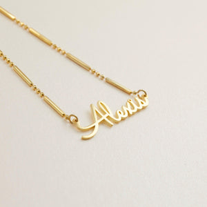 Name Necklace with Italian Chains - 18K Gold Vermeil - Glamour Jewelry House