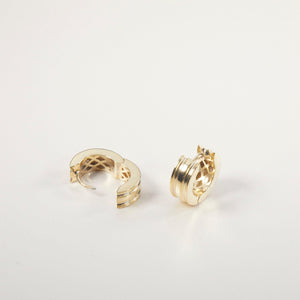 Thick Huggie Hoop Earrings - 18K Gold Vermeil - Glamour Jewelry House
