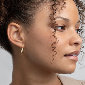 Minimalist Hoop Earring - 18K Gold Vermeil - Glamour Jewelry House