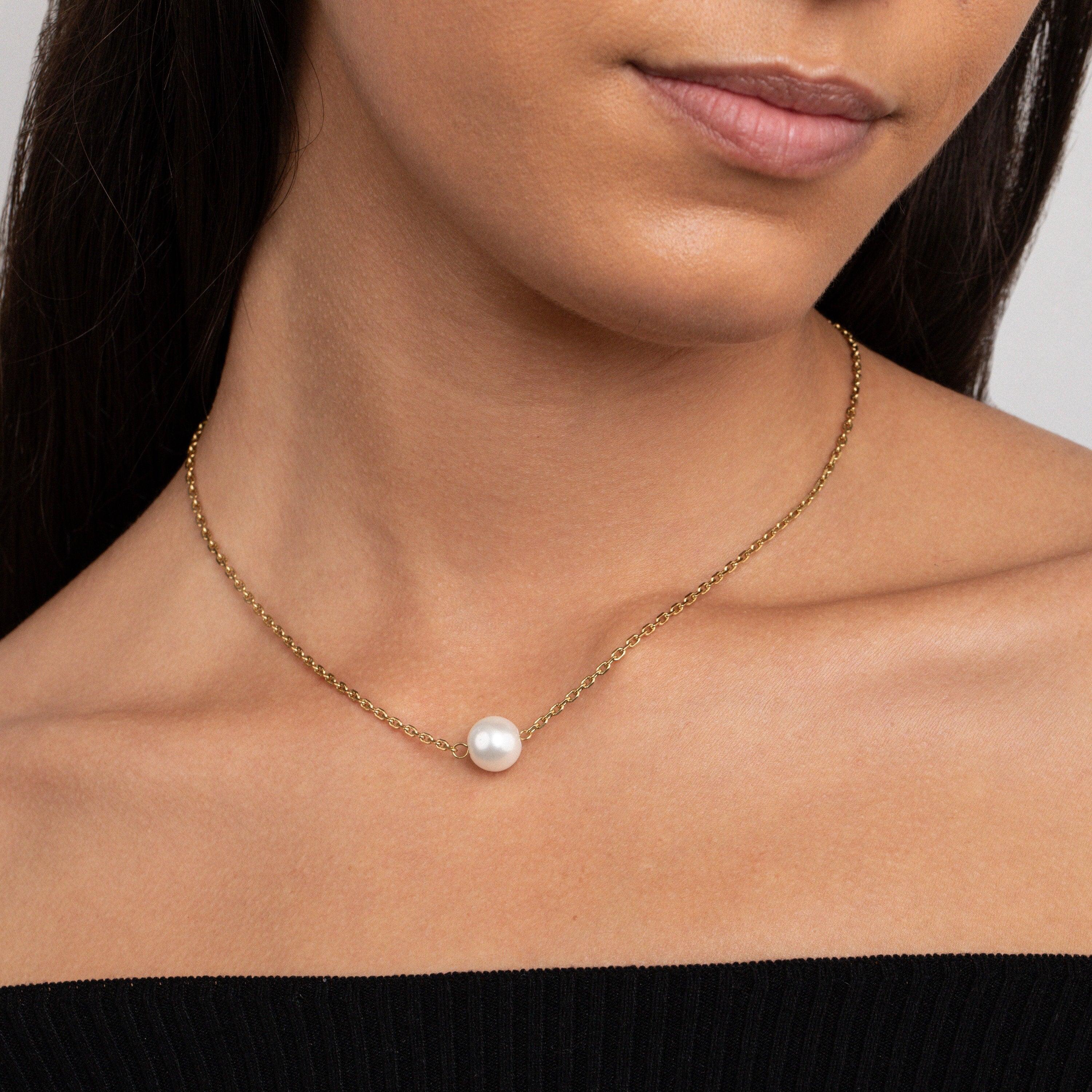 Single Pearl Necklace - Glamour Jewelry House