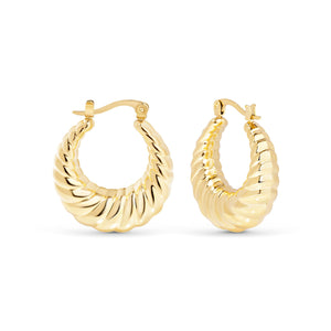 Chunky Hoops Croissant Hoop Earrings - Glamour Jewelry House