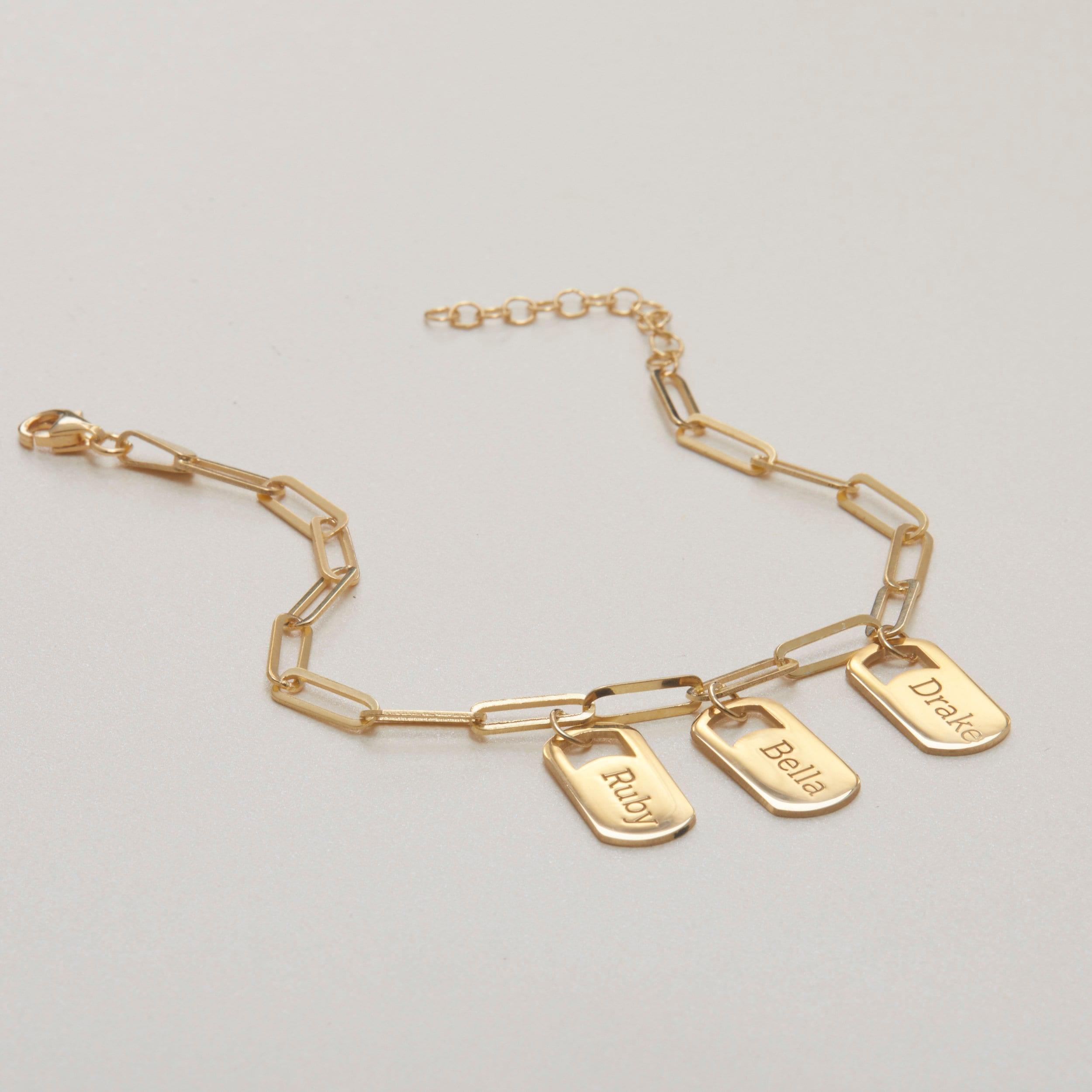 Multiple Name Bracelet - 18K Gold Vermeil - Glamour Jewelry House