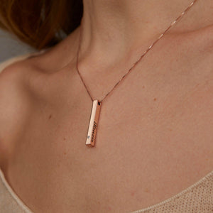 Personalized Bar Name Necklace with Birthstone - 18K Gold Vermeil - Glamour Jewelry House