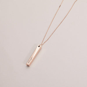 Personalized Bar Name Necklace with Birthstone - 18K Gold Vermeil - Glamour Jewelry House