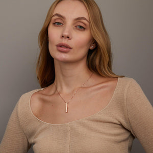 Personalized Bar Name Necklace with Birthstone - 18K Gold Vermeil - Glamour Jewelry House