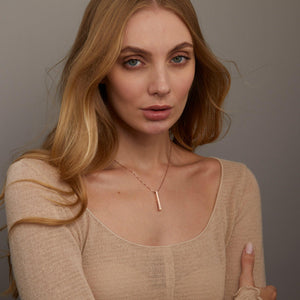 Personalized Bar Name Necklace with Birthstone - 18K Gold Vermeil - Glamour Jewelry House