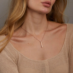 Personalized Bar Name Necklace with Birthstone - 18K Gold Vermeil - Glamour Jewelry House