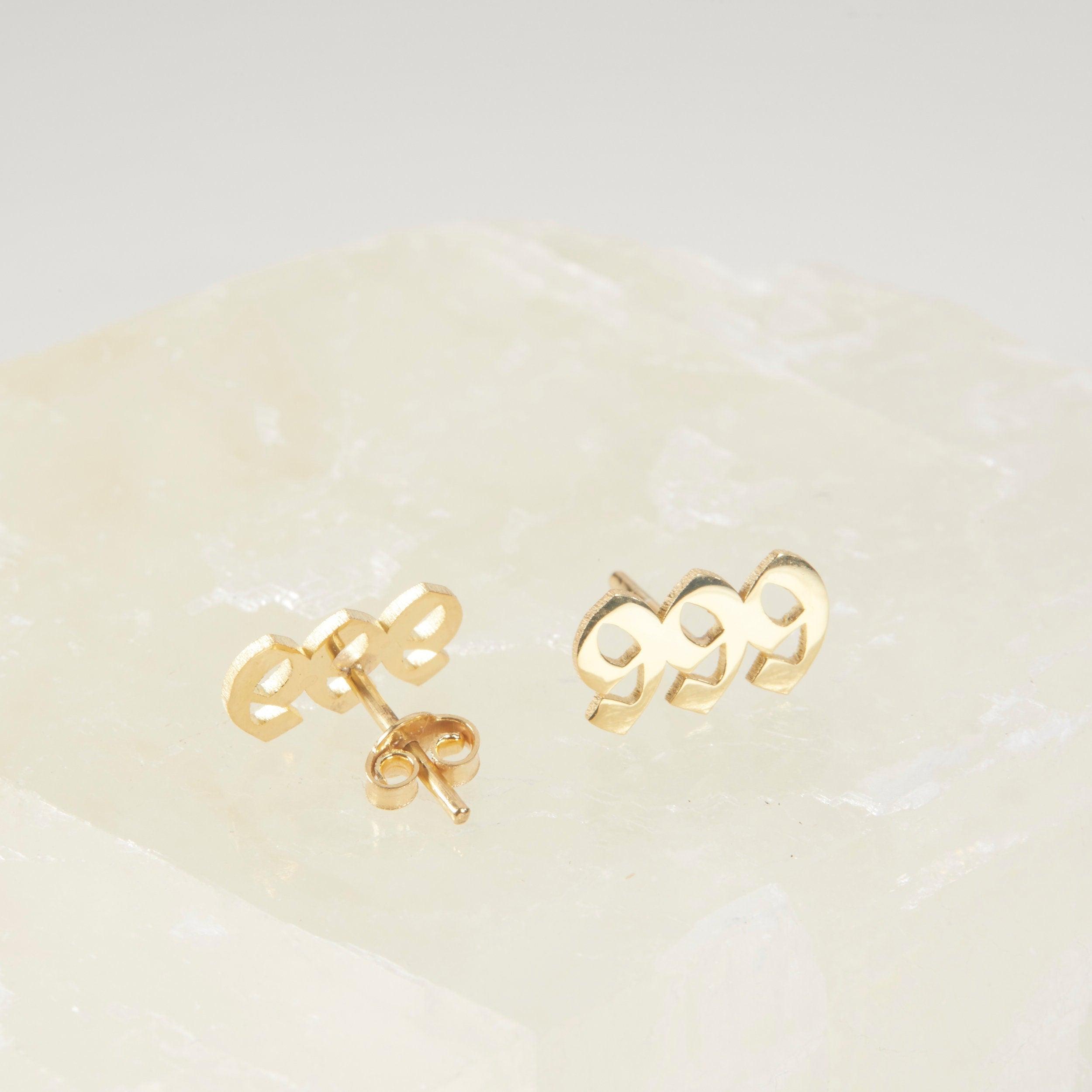 Angel Number Earrings - 18K Gold Vermeil - Glamour Jewelry House