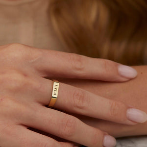 Personalized Name Ring - 18K Gold Vermeil - Glamour Jewelry House