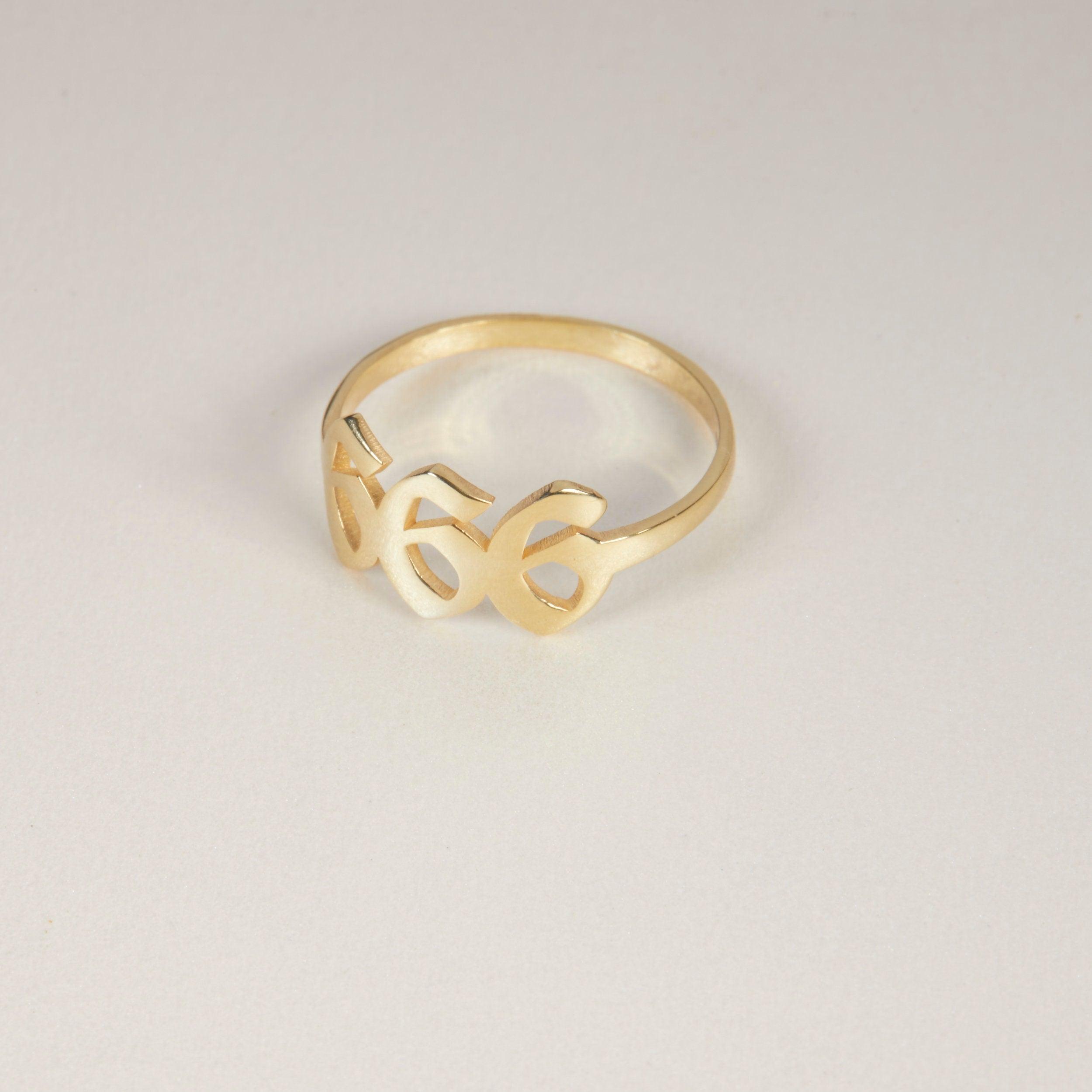 Angel Number Ring - 18K Gold Vermeil - Glamour Jewelry House