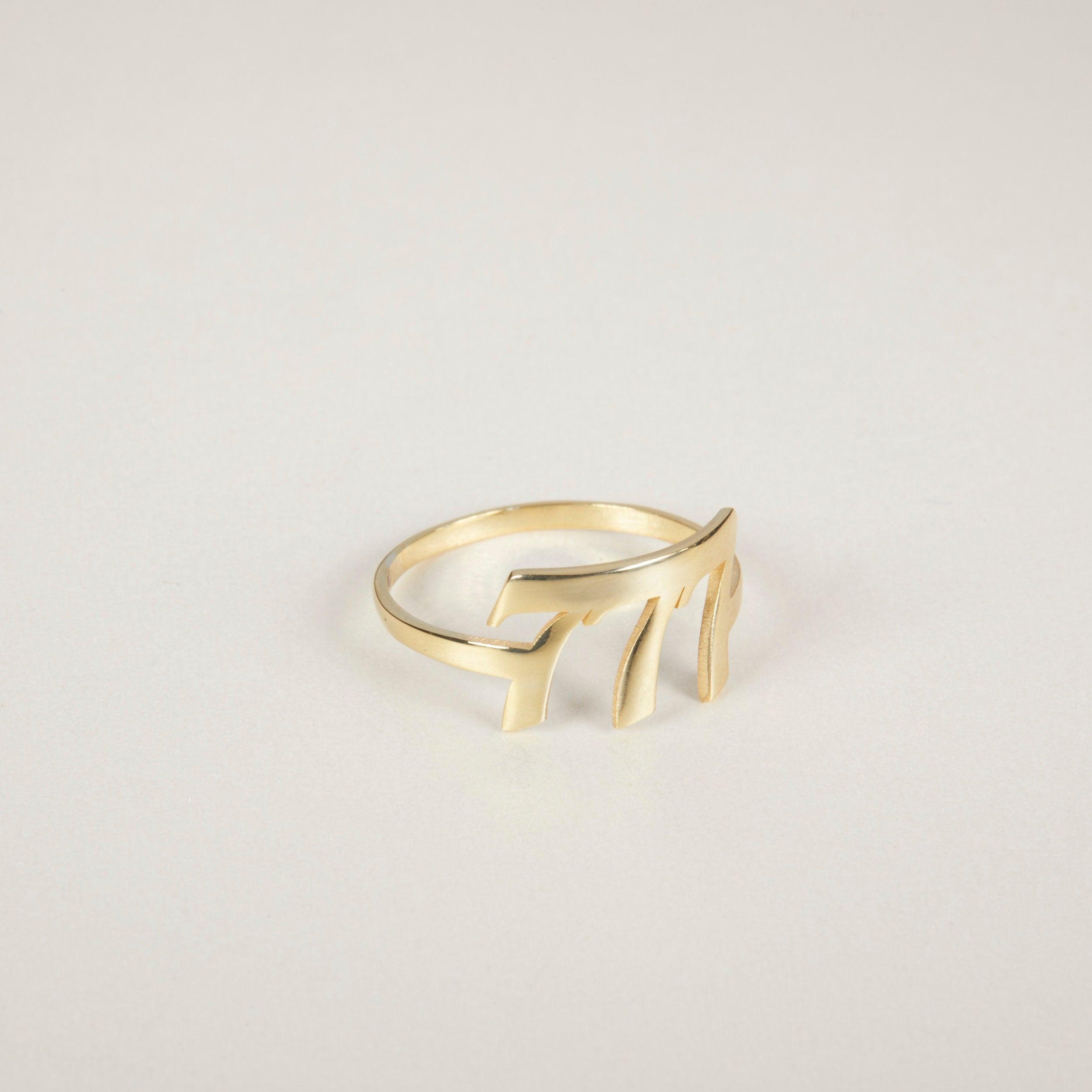 Angel Number Ring - 18K Gold Vermeil - Glamour Jewelry House