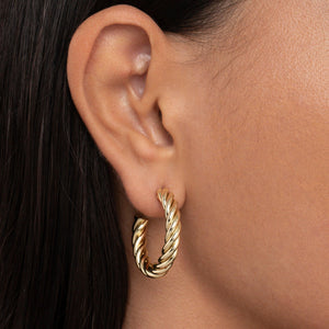 Twisted Hoop Earrings - Glamour Jewelry House