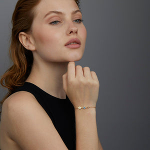 Gold Hamsa Hand Evil Eye Bracelet - 18K Gold Vermeil - Glamour Jewelry House