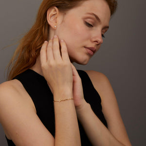 Cross Bracelet with Paperclip Chain - 18K Gold Vermeil - Glamour Jewelry House