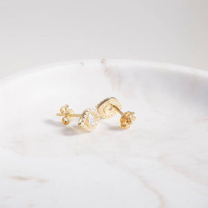 Evil Eye Stud Earrings - 18K Gold Vermeil - Glamour Jewelry House